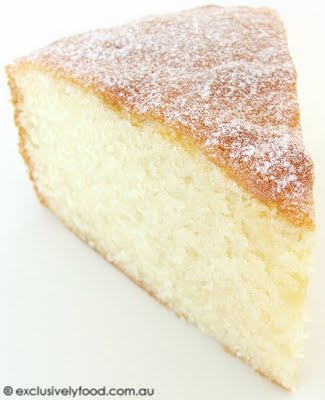 cake butter recipe recipes vanilla moist plain cream light icing dusted sugar traditional sour served iced could